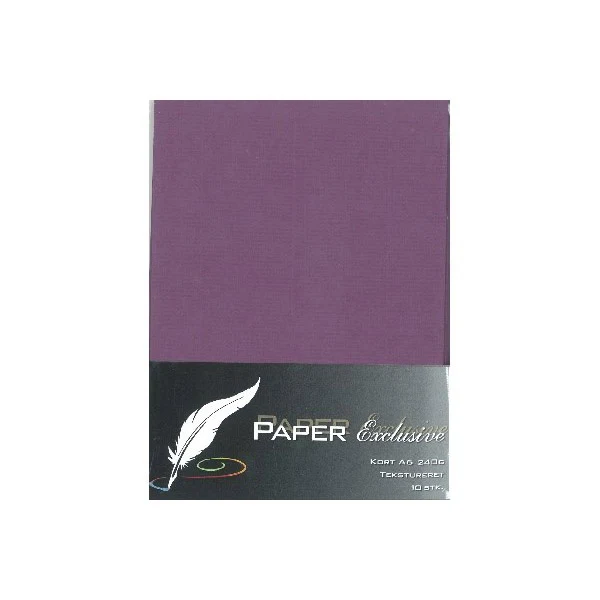 Paper Exclusive Dobbelt Kort A6, 240 g, Tekstureret, 10 stk